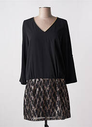 Rochie scurtă mâneci lungi mâneci lungi negru SCHOOL RAG femme