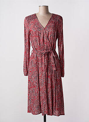 Rochie midi mâneci lungi mâneci lungi roșu C'EST BEAU LA VIE femeie