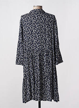Rochie midi imprimeu floral mâneci lungi albastru C'EST BEAU LA VIE femeie