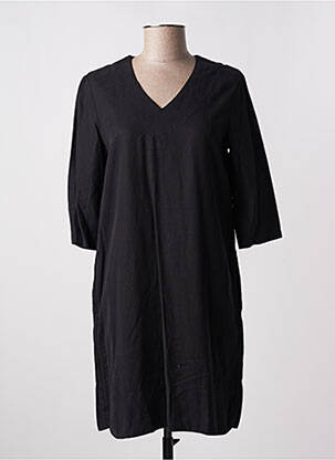 Rochie scurtă croială fluidă mâneci 3/4 negru YERSE femeie