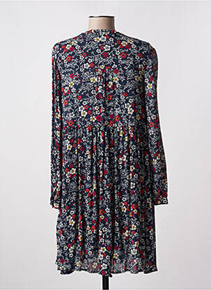 Rochie midi imprimeu floral mâneci lungi albastru ÉTYMOLOGIE femeie