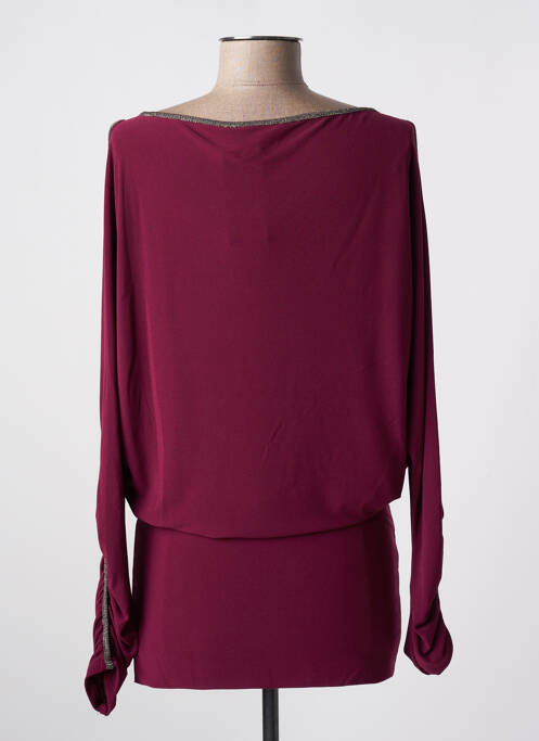 Tunică mâneci lungi țesătură crep roșu RINASCIMENTO femme