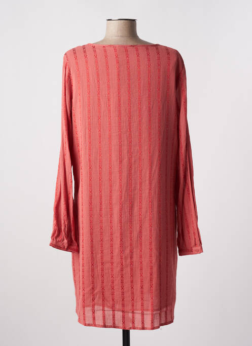 Rochie midi imprimeu fantezie mâneci lungi portocaliu LPB femme