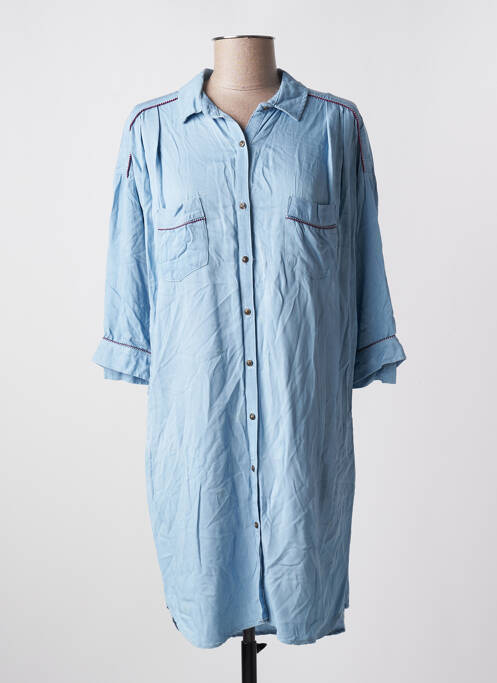 Rochie scurtă mâneci 3/4 mâneci 3/4 albastru LA PETITE FRANCAISE femme