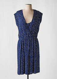 Rochie midi mâneci scurte mâneci scurte albastru C'EST BEAU LA VIE femme