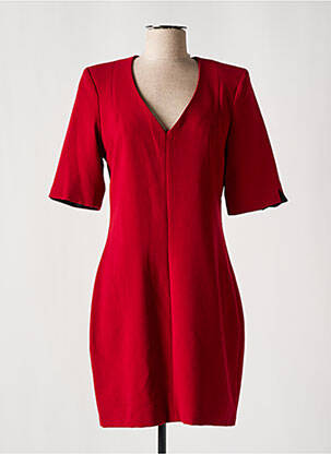 Rochie scurtă mâneci scurte mâneci scurte roșu VIRGINIA HILL femeie