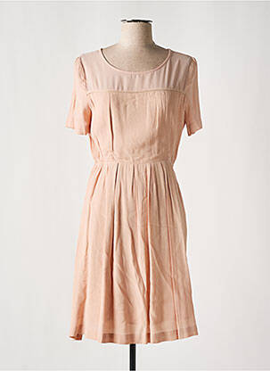 Rochie midi mâneci scurte mâneci scurte roz SUNCOO femeie