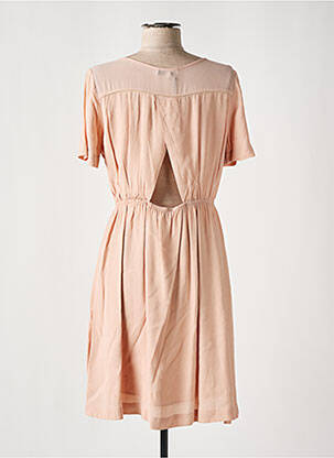 Rochie midi mâneci scurte mâneci scurte roz SUNCOO femeie
