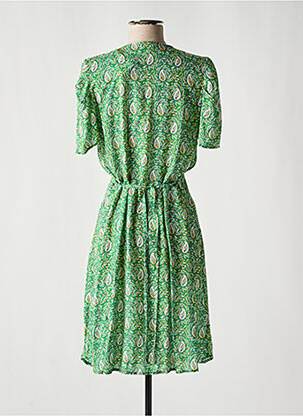 Rochie midi mâneci scurte mâneci scurte verde C'EST BEAU LA VIE femeie