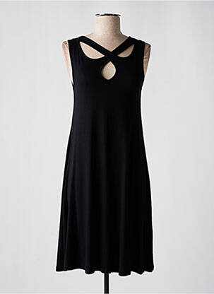 Rochie midi fără mâneci fără mâneci negru MALOKA femeie