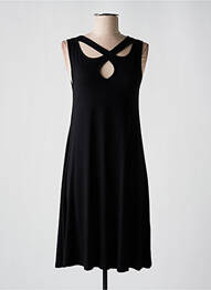 Rochie midi fără mâneci fără mâneci negru MALOKA femeie