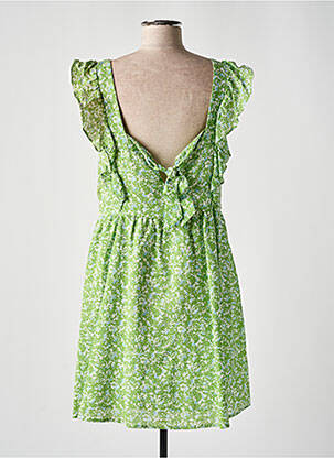 Rochie midi imprimeu floral mâneci scurte verde INSPIRATION STUDIO femeie
