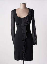 Rochie midi mâneci lungi mâneci lungi negru KING KONG femeie