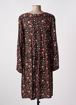 Rochie midi imprimeu floral mâneci lungi negru C'EST BEAU LA VIE femeie