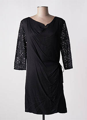 Rochie scurtă mâneci 3/4 mâneci 3/4 negru SUNCOO femeie