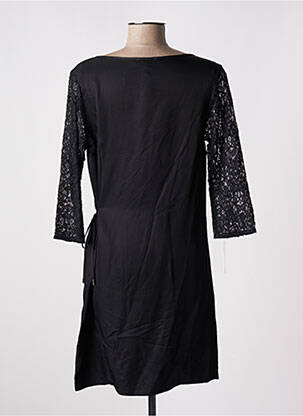 Rochie scurtă mâneci 3/4 mâneci 3/4 negru SUNCOO femeie