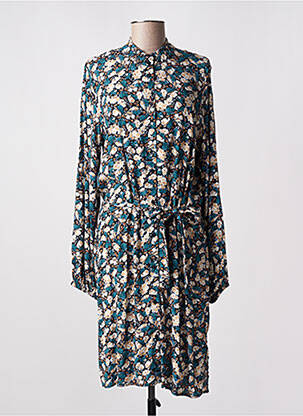 Rochie midi imprimeu floral mâneci lungi albastru VERO MODA femeie