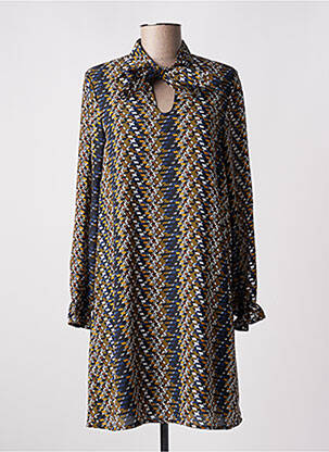 Rochie scurtă croială fluidă mâneci lungi albastru LOVIE & CO femeie