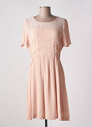 Rochie midi mâneci scurte mâneci scurte roz SUNCOO femeie
