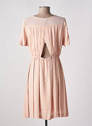 Rochie midi mâneci scurte mâneci scurte roz SUNCOO femeie