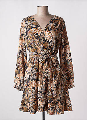 Rochie scurtă mâneci lungi mâneci lungi bej SUZZY & MILLY femeie