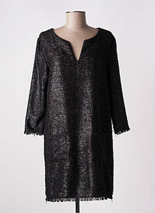 Rochie scurtă închidere cu fermoar la spate mâneci lungi negru SUNCOO femeie
