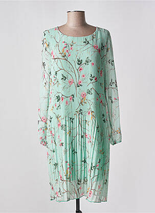 Rochie midi imprimeu floral mâneci lungi verde BELLITA femeie