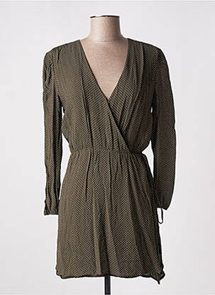 Rochie scurtă mâneci lungi mâneci lungi verde AMERICAN VINTAGE femeie