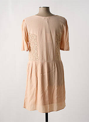 Rochie scurtă croială fluidă mâneci scurte roz SUNCOO femeie