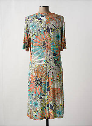 Rochie midi imprimeu floral mâneci scurte albastru PAUPORTÉ femeie