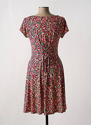 Rochie midi mâneci scurte mâneci scurte roz FILLE A SUIVRE femeie