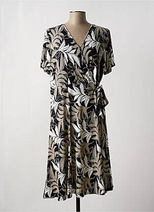 Rochie midi mâneci scurte mâneci scurte negru DIANE LAURY femeie