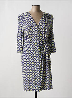 Rochie midi mâneci 3/4 mâneci 3/4 violet JULIE GUERLANDE femeie