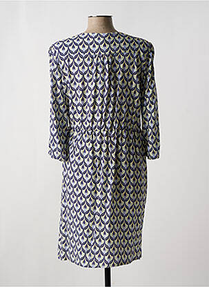 Rochie midi mâneci 3/4 mâneci 3/4 violet JULIE GUERLANDE femeie