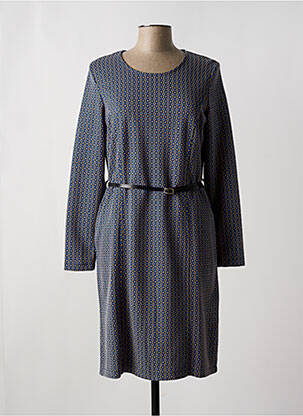 Rochie midi mâneci lungi mâneci lungi albastru DIANE LAURY femeie