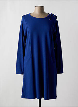 Rochie midi mâneci lungi mâneci lungi albastru MALOKA femeie