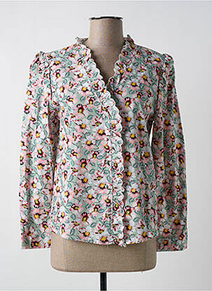 Cămașă imprimeu floral mâneci lungi verde LILI & LALA femeie