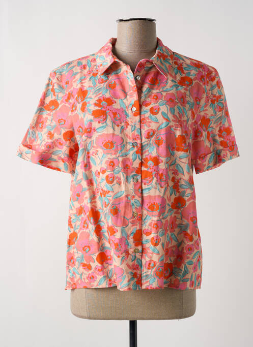 Cămașă mâneci scurte mâneci scurte portocaliu C'EST BEAU LA VIE femme