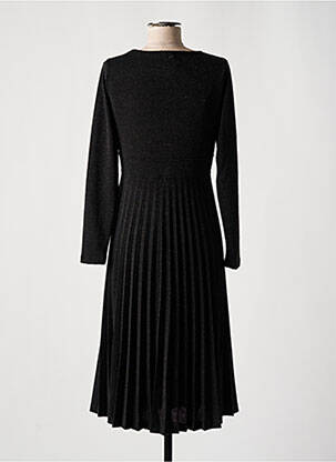 Rochie midi croială fluidă mâneci lungi negru MALOKA femeie