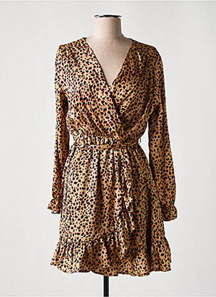 Rochie midi bej MOD. STYLE femeie