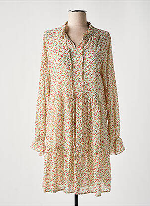 Rochie midi imprimeu floral mâneci lungi bej ANNA ELLIS femeie