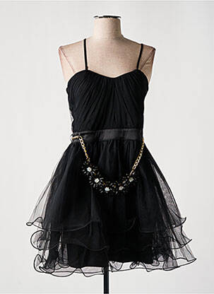 Rochie scurtă închidere cu fermoar la spate bretele subțiri negru RINASCIMENTO femme