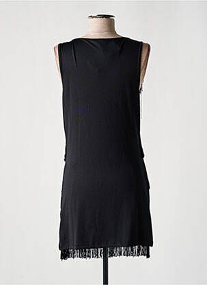 Rochie scurtă croială fluidă fără mâneci negru LPB femeie