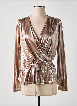 Cardigan petrecut bej MOD.STYLE femeie