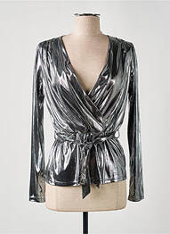 Cardigan petrecut elasticitate argintiu MOD.STYLE femeie