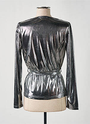 Cardigan petrecut elasticitate argintiu MOD.STYLE femeie