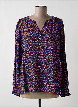 Bluză țesătură poplin mâneci lungi violet STREET ONE femeie