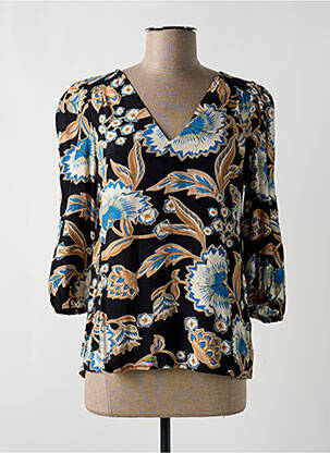 Bluză imprimeu floral mâneci 3/4 negru VERO MODA femeie
