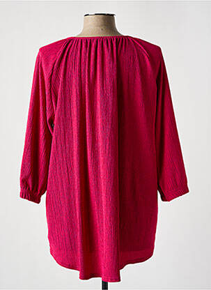Tunică mâneci lungi țesătură crep roz KAKIE femeie