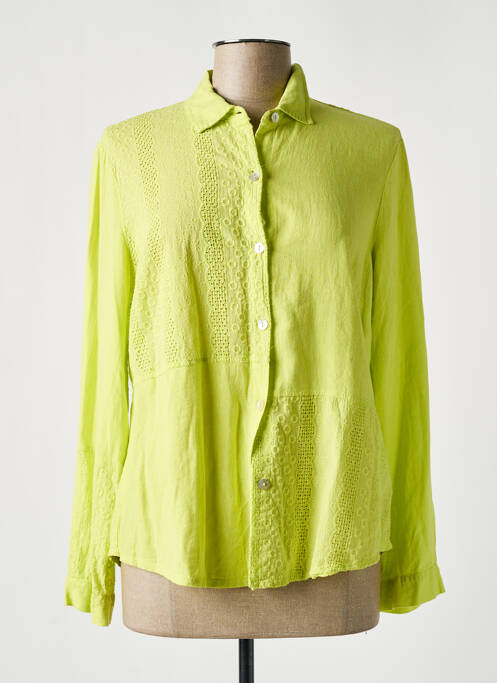 Cămașă croială fluidă mâneci lungi verde MALOKA femme